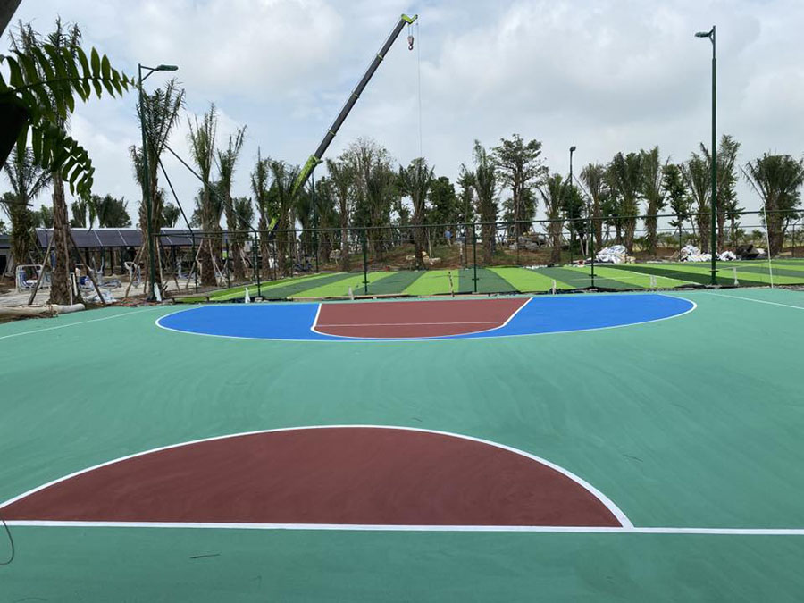 Thi công sân bóng rổ, bóng chuyền, Pickleball KĐT Ecopark