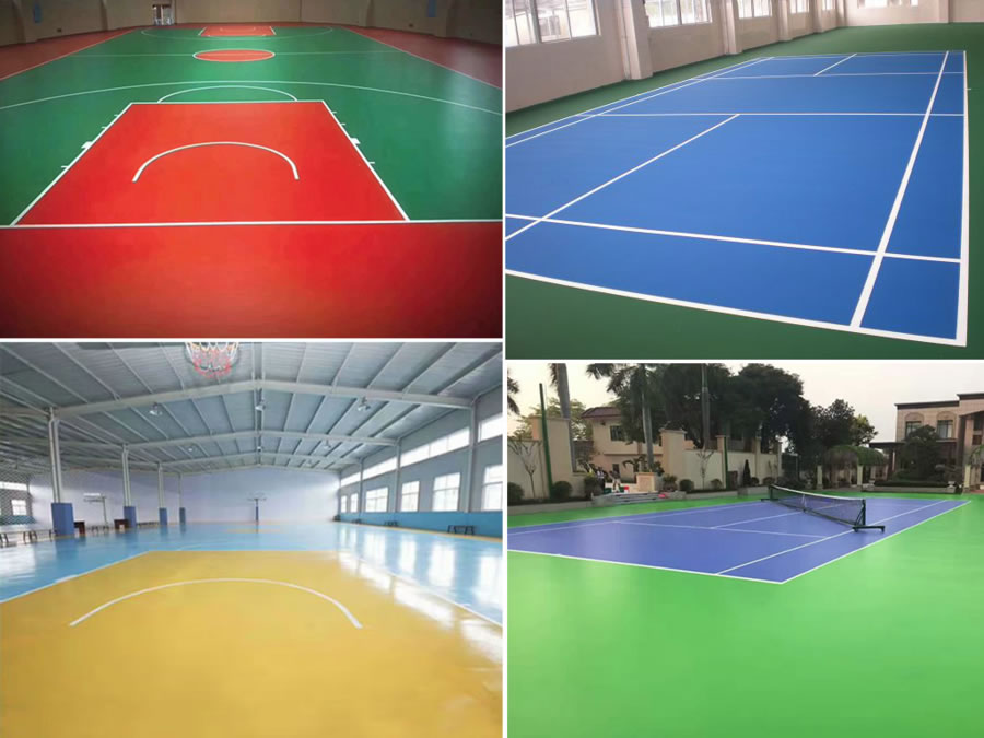 Thi công sơn Epoxy sân thể thao tennis cầu lông bóng chuyền rổ tại TP Vinh Nghệ An