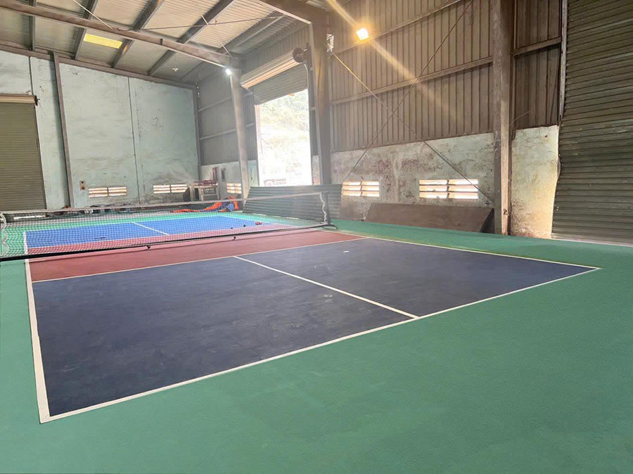 Thi công sân Pickleball tại Nậm Cắn Kỳ Sơn