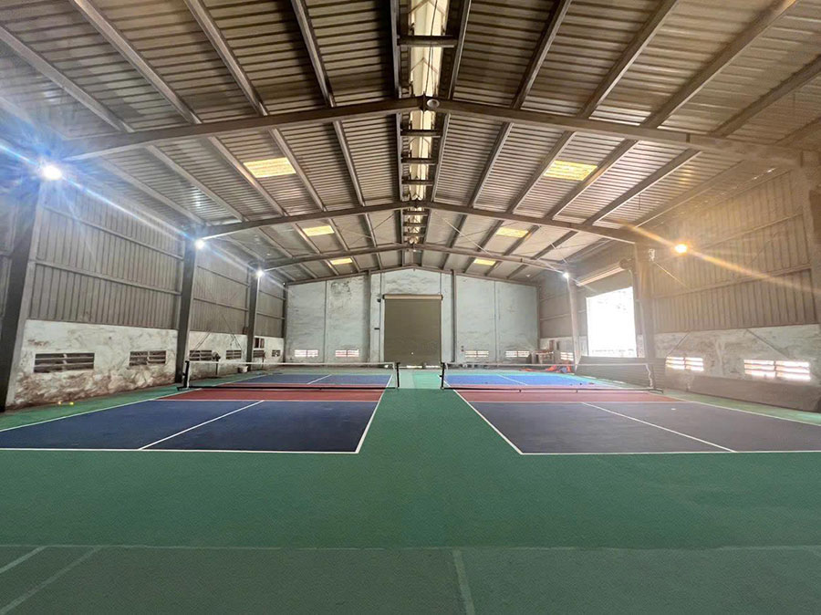 Thi công sân Pickleball tại Nậm Cắn Kỳ Sơn