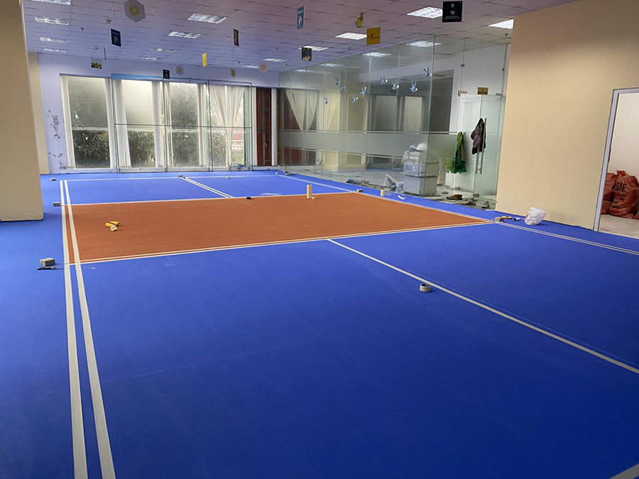 Thi công sân Pickleball Vietinbank Mai Hắc Đế, TP Vinh