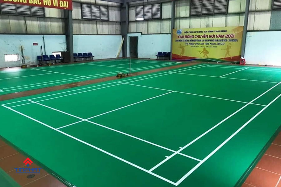 Thi công sơn xây dựng sân cầu lông